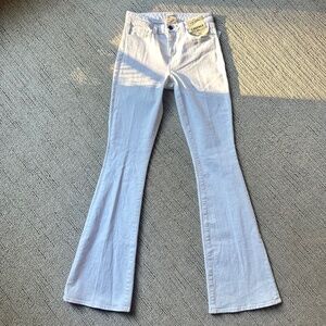 L'AGENCE Sexy Bell High-Rise Flare White Denim Jeans Sz 26 NWT $268